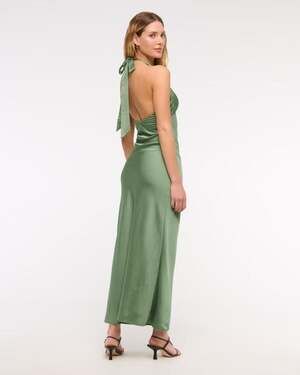 Women's The A&F Julia Slip Halter Maxi Dress